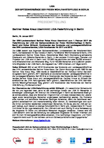 DRK übernimmt Federführung der LIGA Berlin