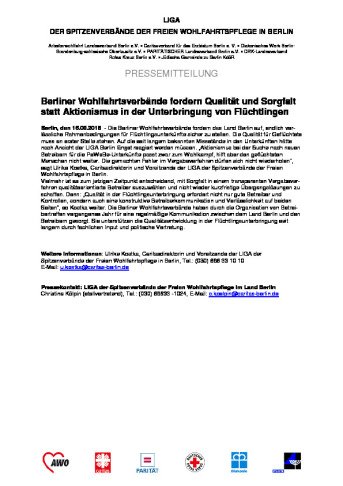 Berliner Wohlfahrtsverbände fordern Qualität und Sorgfalt statt Aktionismus in der Unterbringung von Flüchtlingen.pdf